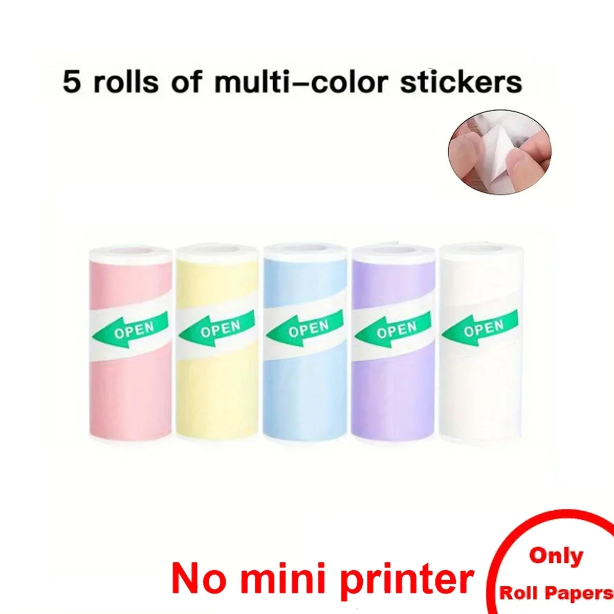 Mini Printer, Portable Thermal Printer, Inkless Sticker Maker, Free Cut Small Pocket Printer for Pictures, Photos, Journals