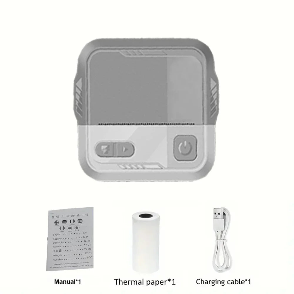 Mini Printer, Portable Thermal Printer, Inkless Sticker Maker, Free Cut Small Pocket Printer for Pictures, Photos, Journals